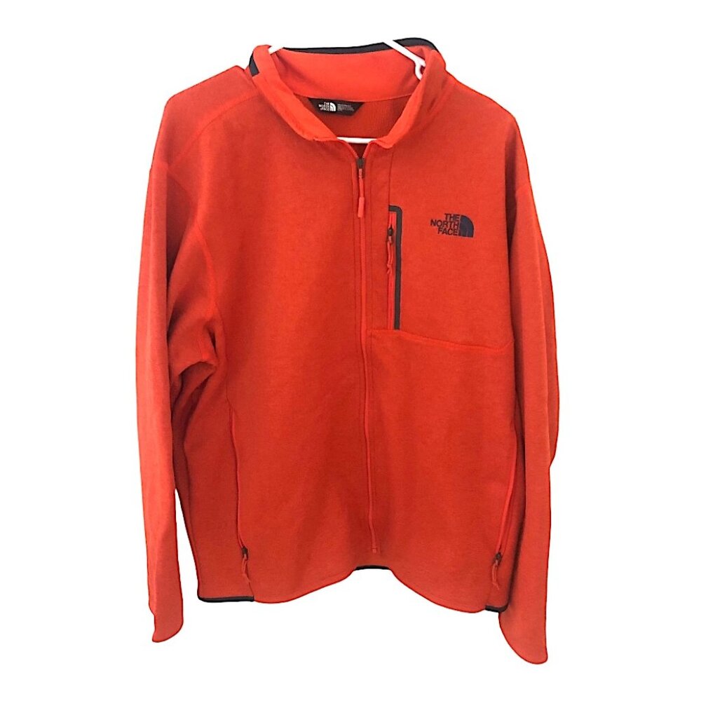 XL Men's North Face Jacket Burnt Orange Zip Up with Pockets Size Extra Large